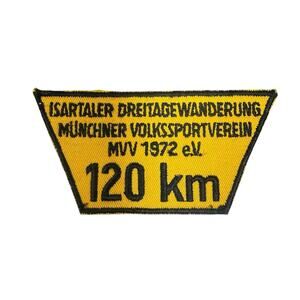 Vtg Embroidered Patch 120 km Walking Event Munich Germany Volkssport 1972 70s